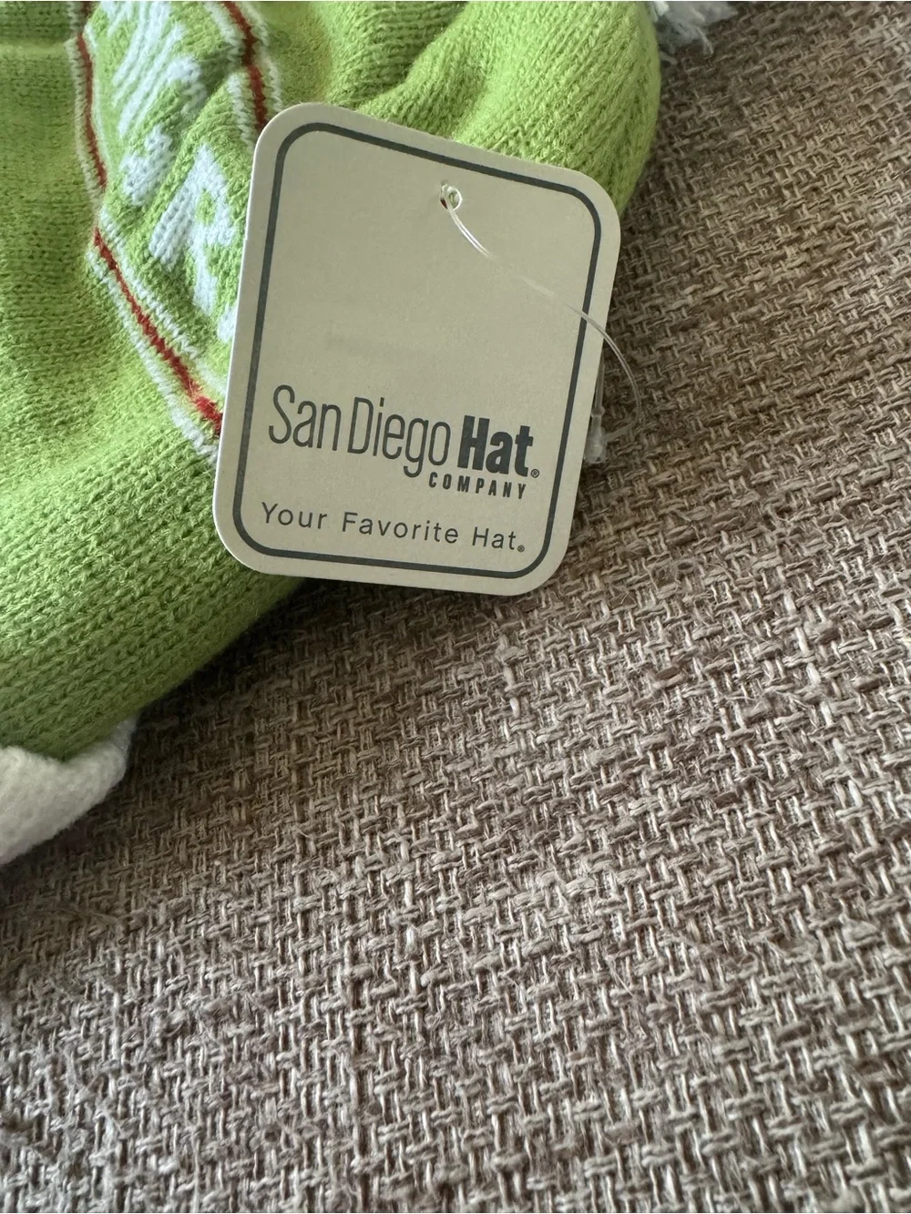 San Diego Hat Company Elfling Rad Beanie - Green, White & Red